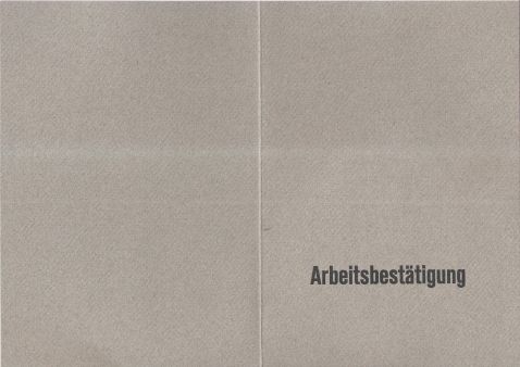 Arbeitsbestätigung